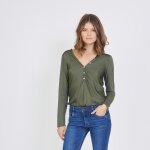 Tee - shirt manches longues mlange soie jil kaki