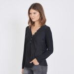 Tee - shirt manches longues mlange soie jil noir