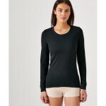 Tee shirt manches longues. noir thermolactyl en coton