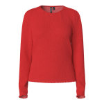 Tee shirt manches longues en viscose flora rouge dot