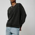 Tee shirt manches longues volar gris fonc en coton