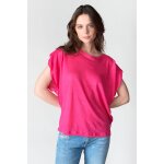 Tee - shirt muflier fuchsia en lin Tee - shirt muflier fuchsia en lin