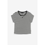 Tee - shirt à rayures noires et blanches omir en coton beth Tee - shirt à rayures noires et blanches omir en coton beth
