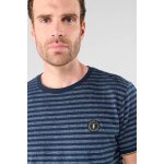 Tee - shirt rusel bleu cole en coton