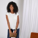 Tee - shirt uni manches courtes poche poitrine femme - blanc Tee - shirt uni manches courtes poche poitrine femme - blanc