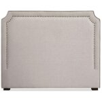 Tte de lit 140cm tissu beige milano