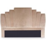 Tte de lit arena 180 cm velours taupe