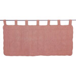 Tte de lit en boutis uni pur coton - rose poudr
