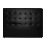 Tête de lit capitonnée 140 cm cocoon noir Tête de lit capitonnée 140 cm cocoon noir