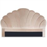 Tte de lit mermaid velours taupe
