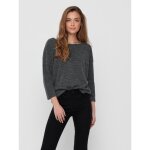 Top col rond manches 3 / 4 plus long  l'arrire gris