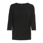 Top col rond manches 3 / 4 noir sofia