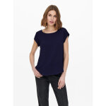 Top col rond manches courtes bleu kara Top col rond manches courtes bleu kara