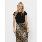 Top col rond manches courtes court noir