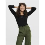Top col rond manches longues noir en coton gaia Top col rond manches longues noir en coton gaia