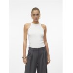 Top col rond sans manches blanc en coton bio tess Top col rond sans manches blanc en coton bio tess