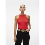 Top col rond sans manches rouge en coton bio emma Top col rond sans manches rouge en coton bio emma