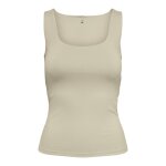 Top col en u sans manches beige clio