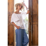 Top emma blanc en coton