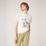 Top fantaisie d�tails manches �cru en coton modal