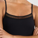 Top  fine bretelles noir en coton