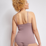 Top  fine bretelles rose en coton