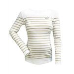 Top de grossesse marini�re manches longues blanc