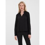 Tops loose fit col en v manches longues noir Tops loose fit col en v manches longues noir