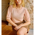 Top maille mirta poudre en coton