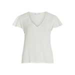 Top manches courtes blanc en viscose rae