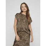 Top manches courtes en satin viellette marron nola