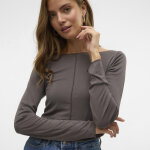 Top manches longues en lyocell maggie pavement marron willa