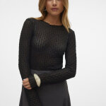 Top manches longues en polyester recycl� shelby noir ula