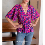 Top mc lorelle violet en viscose