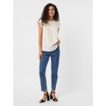 Top regular fit col carré sans manches blanc en viscose Top regular fit col carré sans manches blanc en viscose