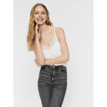 Top regular fit col en v sans manches longueur regular blanc