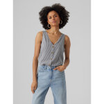 Top regular fit rayures col en v sans manches longueur regular blanc anya Top regular fit rayures col en v sans manches longueur regular blanc anya