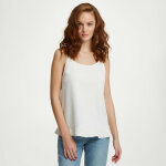 Top sans manches dos en v base volantée femme see u soon - blanc Top sans manches dos en v base volantée femme see u soon - blanc