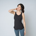 Top de sport bi - matière femme noir en nylon Top de sport bi - matière femme noir en nylon