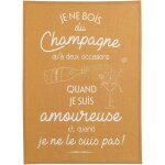 Torchon amoureuse ocre 50 x 70