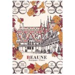 Torchon beaune ecru 72 x 48