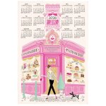 Torchon façade pâtisserie calendrier 2026 ecru 48 x 72 Torchon façade pâtisserie calendrier 2026 ecru 48 x 72