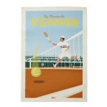 Torchon imprim� en coton wim set et match