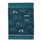 Torchon imprim en jacquard de coton tous a vlo