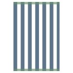 Torchon imprim en mtis, made in france, malo, bleu rayures 50 x 75 cm