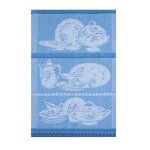 Torchon en jacquard de coton, vaisselles anciennes