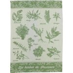 Torchon jacquard herbes de provence vert Torchon jacquard herbes de provence vert