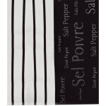 Torchon jacquard sel & poivre noir 50 x 70