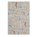 Torchon en lin imprimé sweet forest multicolore 50 x 75 cm Torchon en lin imprimé sweet forest multicolore 50 x 75 cm