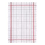 Torchon metis carreaux rouge 55 x 75